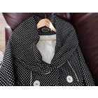 Плащ черный в горох, б/у, 44-46