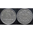 YS: Германия, 5 пфеннигов 1921D, KM# 19 (3)