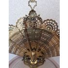 Старинный винтажный каминный экран Хвост павлина Европа