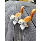 Фарфоровая статуэтка "Кот-озорник" Полонский ЗХК 1973-1991 2 шт