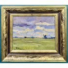 Крохалев П.С (Крохолев)"Между небом и землёй". Холст, масло.Размер 25,4х30 см.