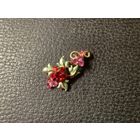 Брошь Цветы стразы эмаль Англия винтаж