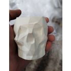 Пепельница из гипса,череп,+маленький черепок бонусом,с рубля