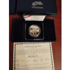 США 1 доллар 2004 года, "200 лет экспедиции Льюиса и Кларка" (в коробке с сертификатом). Серебро, "пруф"
