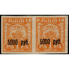 РСФСР-1922. Вспомогательный стандартный выпуск. (Стандарт). Пара. Надп. черная 5000 на 1 руб. СК 34.