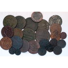 Лот (24 шт) медные монеты