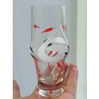 Стакан, бокал с живописью Аист, Бусел, стекло, Неман