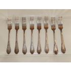 Вилки СССР мельхиоровые 8 штук одним лотом. Длина 17 см.