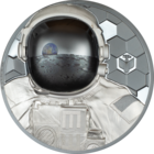 Острова Кука 20 долларов 2024г. "Космонавт - Настоящие герои". Black Proof. Монета в капсуле; подарочной рамке - футляре; сертификат; коробка. СЕРЕБРО 93,30гр.(3 oz).