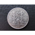 1\4 доллара,2001 Вермонт. США.
