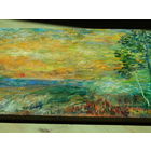 А. Серпин. Закат. Окрестности Минска. 2026. х.м. 25х45.