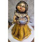 Подсвечник рождественский, статуэтка, ангел, майолика, Италия