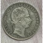 Монета 1 флорин 1858 год. Австро-Венгрия.