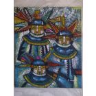 Абстракция, нем. художник Bertrand Lang  р-р 50*60 см Волхвы