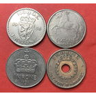 Норвегия 4 разные монеты по 1 кроне