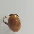 Кольцо винтажное " Медовое" Вставка- стекло.