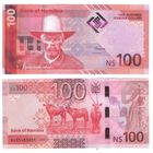 Намибия 100 долларов 2025 год. Новый дизайн.   UNC  НОВИНКА