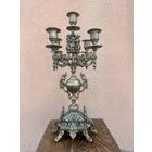 Роскошный старинный канделябр, бронза, 19 век, очень красивое литье, Европа, много лотов с рубля