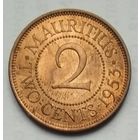 Маврикий 2 цента 1953 г.