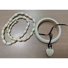 Бусы и браслет из слоновьей кости. 56 см. 8см