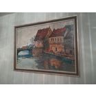 Картина маслом.Довгялло Михаил Хрисанфович 1908-1978г К/м  "Немига"1948г (50-70см) Член С/Х БССР