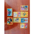 Вкладыш от жвачки KENT Batman and Robin. Лот 8 шт. Редкость. Доставка бесплатно.