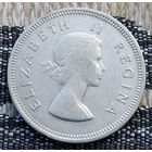 ЮАР 2 шиллинга 1954 года. Герб. Королева Елизавета. Серебро. Сторгуй за свою цену, предложи обмен! Y65