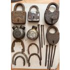 Замки, масленки, подковы, квадтраные гвозди - сборный лот