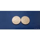 1 рубль 1999 год Россия "А.С.Пушкин" ММД и СПМД (Состояние на фото,в одном лоте две монеты)