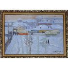 Козловский А.С "У Комаровки", 1967г. Картон, масло.Размер с рамой 79х57 см.