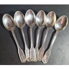 Ложки кофейные 6 шт. серебро 800 (3Pvc старая Польша), лот#28, С РУБЛЯ! МНОГО ЛОТОВ С РУБЛЯ