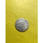5 копеек 1756 года СПБ. Кружок малого формата, диаметр 14 мм. Серебро. Гурт шнур вправо. СМОТРИТЕ ДР. МОИ ЛОТЫ. Большая распродажа!