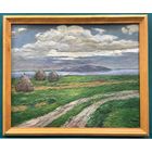 Савицкий В.Н. " Пейзаж со стогами", 1985 г.