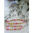 Елочные бусы из старинного стекляруса.4 шт.