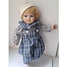 Кукла. Фарфор. Мальчик в комбинезоне и шапочке. 90-е годы, Германия. Высота 28 см