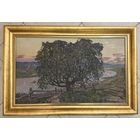 Аракчеев Б.В "Летний вечер", 1963г. Холст, масло. Размер 48х80 см. Вариант каталожной работы "Вечер на Свислочи"