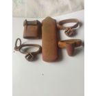 Фурнитура на ножны шашки. Полный комплект. Устье, обоймицы, стакан.