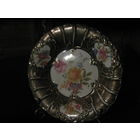 Тарелка коллекционная дворцовая фарфор серебро Германия