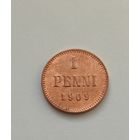 1 пенни 1909 года Финляндия