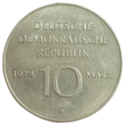 10 марок 1974 25 лет ГДР