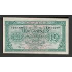 Бельгия 10 франков 1943 года. Тип P-122. Состояние XF+