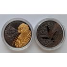 Белый аист, 20 рублей 2009, серебро Ag 925 (рутений с позолотой), тираж - 99 шт. ЭКСКЛЮЗИВ!