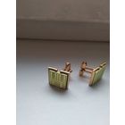 Запонки винтажные позолоченные пореже