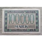Werty71 Германия 100000 марок 1923 банкнота Штутгарт Вюртембергский банк