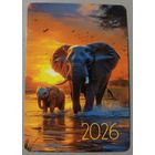 Слоны. Календарик, 2026