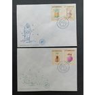 Польша 1987 Три КПД с полной серией марок "Международный конгресс по пчеловодству "APIMONDIA-87"" (спецгашение) Mi.3106-3111 каталог 3.20 евро