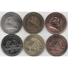 Набор из 3-х жетонов Санкт-Петербург Петропавловская крепость Медный всадник в разных металлах