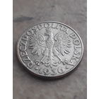 2 злотых 1936г. короблик. С рубля!