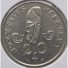 Новые Гебриды 20 франков 1975 г. В холдере