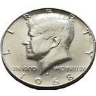 США, 1/2 доллара (50 центов) 1968 Кеннеди. Блеск. С рубля.